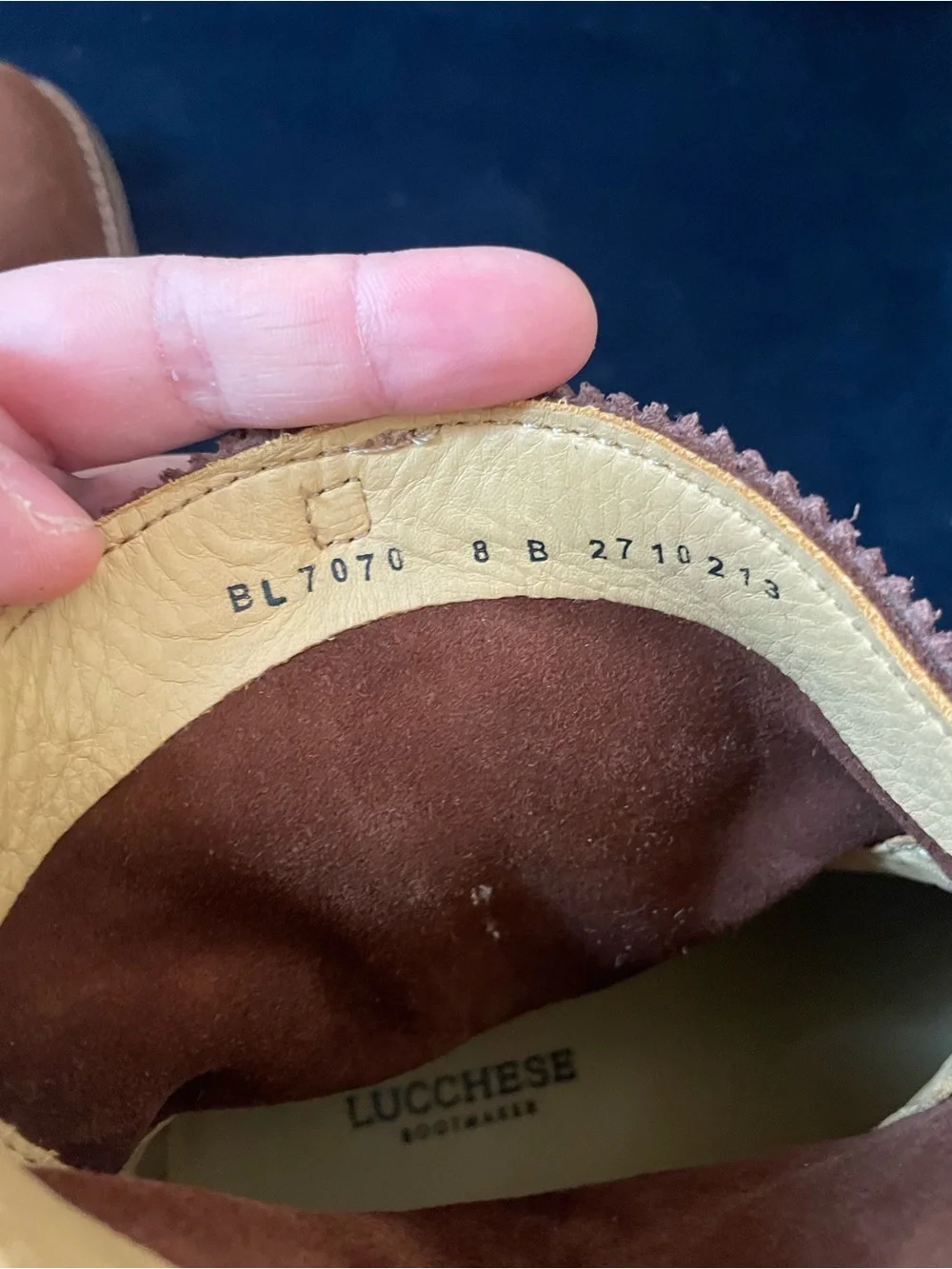 LUCCHESE Brown Suede Martina Fringe Wedge Booties NEW Size 8 Hidden Wedge Rare